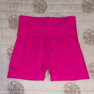 Hot Pink Biker Shorts- Size L
